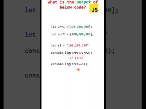 arrays in javascript | javascript for beginners | equality operator in javascript  #javascript