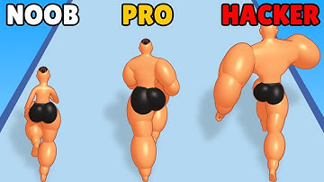 NOOB vs PRO vs HACKER in Muscle Hustle