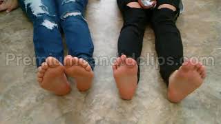 Video 105 - Public Feet Interview, Latina Mother & Daughter Duo Reflexology - Full Vid Available