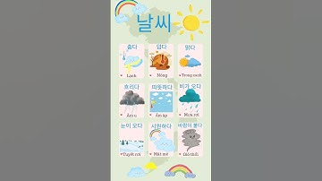 날씨 (Thời Tiết): Từ Vựng Tiếng Hàn Chủ Đề Thời Tiết #korean #learnkorean #koreanlanguage