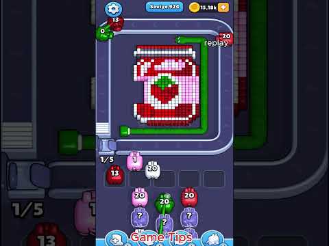 Pixel Flow level 924 Solution Walkthrough