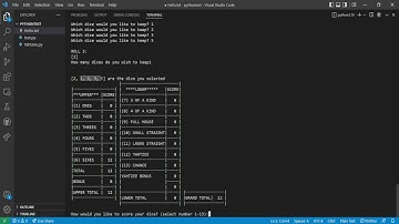 Yahtzee built using Python