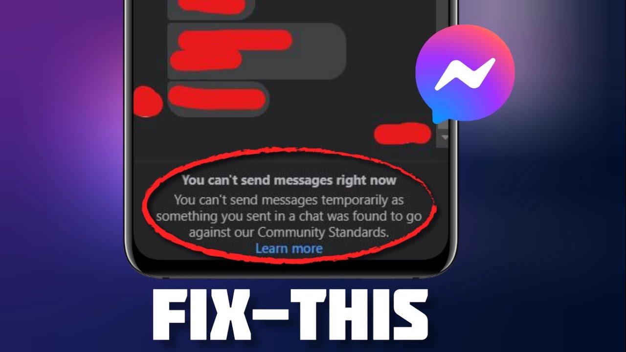 How To Solve You Can't Send Messages For 3 Days On Messenger YouTube