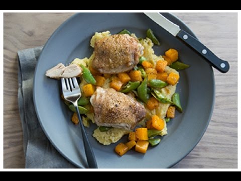 Видео рецепт Курица с полентой
