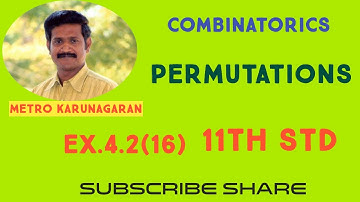 11th Std Maths Ex 4.2(16)(i) Shortcut method to Find rank of GARDEN