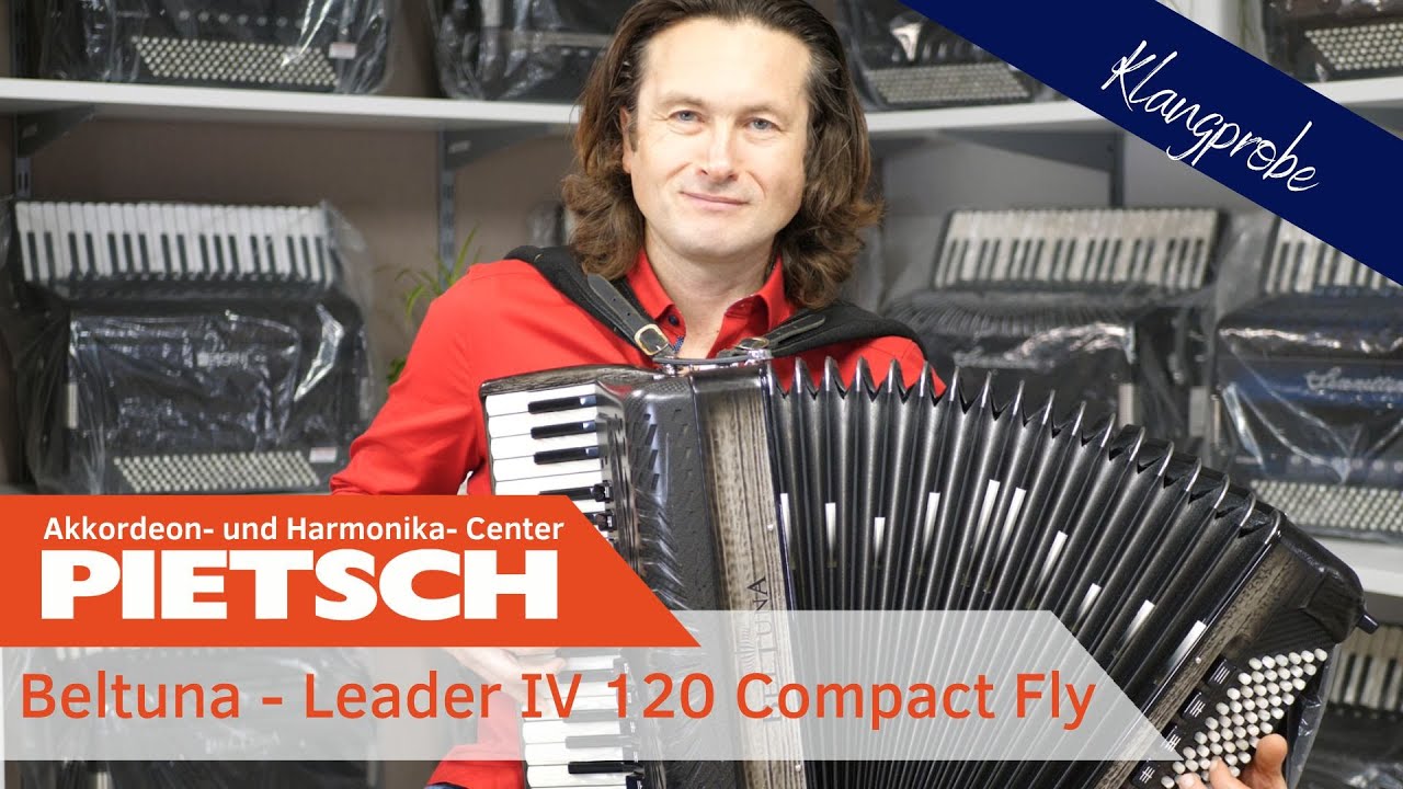 Akkordeon - Beltuna Leader IV 120 Compact Fly - Platinum Carved - Klangprobe