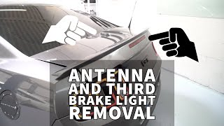 How to Remove the Antenna and third brake light 2014 Mustang
