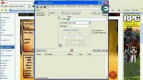 how to hack swords and sandals 2 stats
