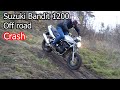 Suzuki bandit gs 1200 off road crash