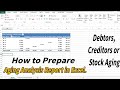 How to Prepare an Aging Analysis Report in Microsoft Excel l Learn Accounting Pro Studio