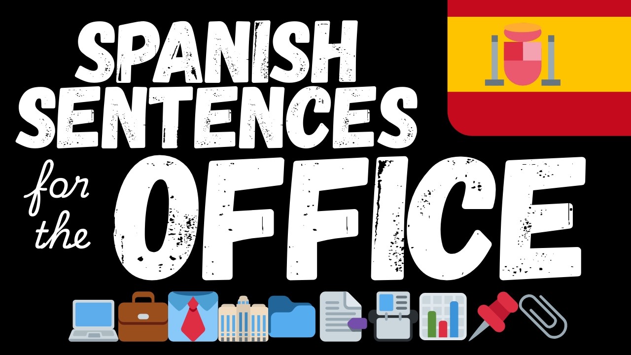 300 Easy Spanish sentences - At the office | Learn A1 Spanish vocabulary