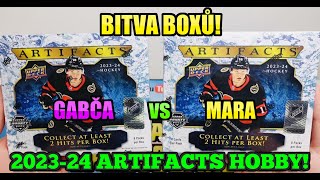 GABI VS MARA! Box Battle! 2x 23-24 UD ARTIFACTS Hobby Box! Kartičková bitka! Hokejové kartičky!