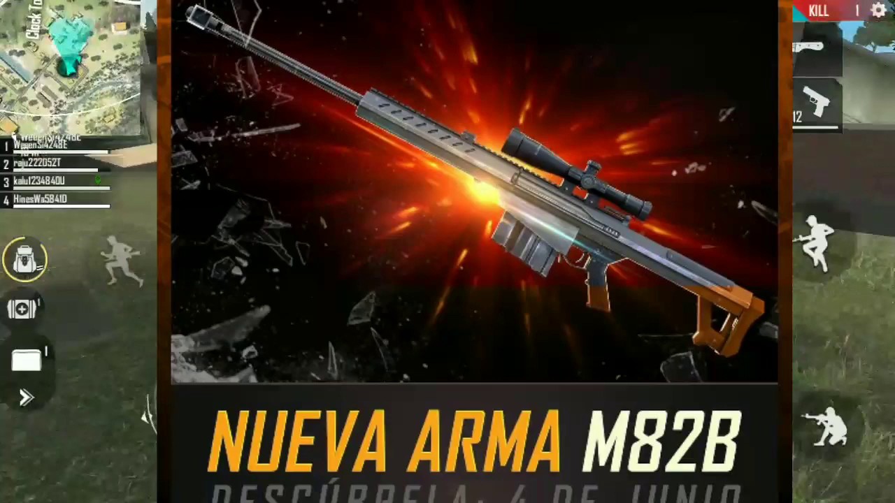 Free fire new gun add NUEVA ARMA M82B upcoming update ...