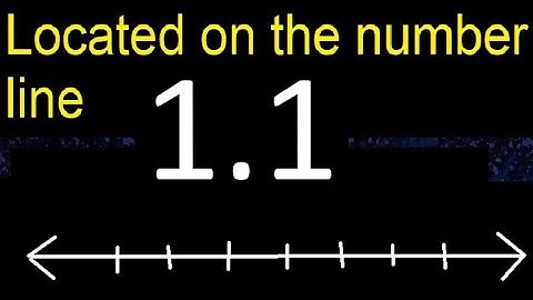 Located 1.1 on the number line 1,1 . Locating decimal numbers . represented