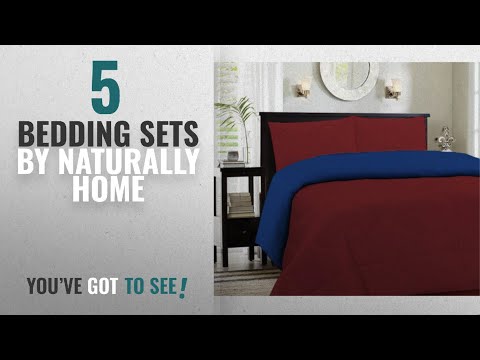 top-10-naturally-home-bedding-sets-[2018]:-king-burgundy/navy-cozy-reversible-comforter-set