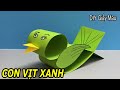 HƯỚNG DẪN LÀM CON VỊT XANH BẰNG GIẤY A4 - INSTRUCTIONS FOR MAKING PAPER A DUCK - DIY GIẤY MÀU