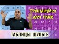 Тренажеры для глаз: таблицы Шульте. Переферийное зрение и интеллект