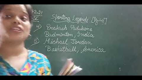 Class V General Knowledge 16 08 2021 by Ms Anchal Singh, Sporting Legends