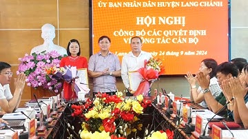 UBND huyện Lang Chánh tổ chức Hội nghị công bố các quyết định về công tác cán bộ