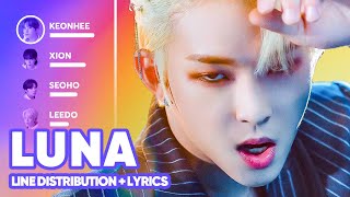 ONEUS - LUNA (월하미인 月下美人) Line Distribution   Lyrics Karaoke PATREON REQUESTED