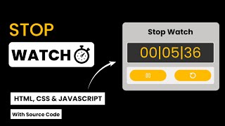 Details How to Make a Stopwatch with HTML, CSS, and JavaScript | Easy Tutorial #javascript Update