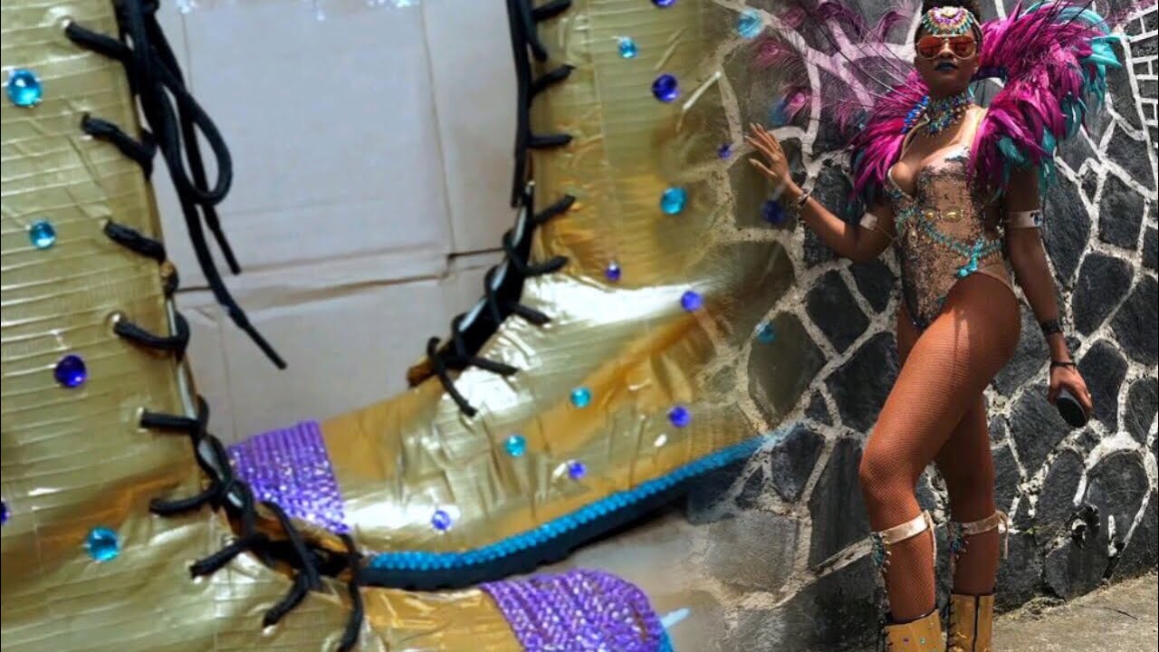 DIY DuctTape \u0026 Diamonds: Carnival Boots! - YouTube