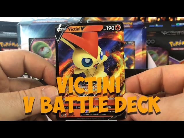 Pokemon TCG V Battle Decks Gardevoir V & Victini V Theme Deck Sword and  Shield Card Sets Unboxing 