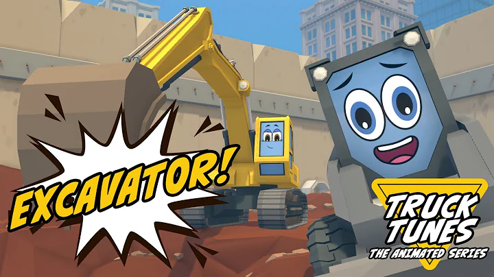 Scoop the Skidsteer Learns about Excavators | Truck Tunes Animated Series | Twenty Trucks Channel