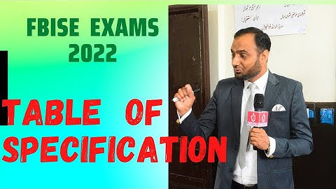 FBISE SLOs2022 Table of Specification|urdu| Complete Explanation  ||Muhammad Tahir Rabbani||