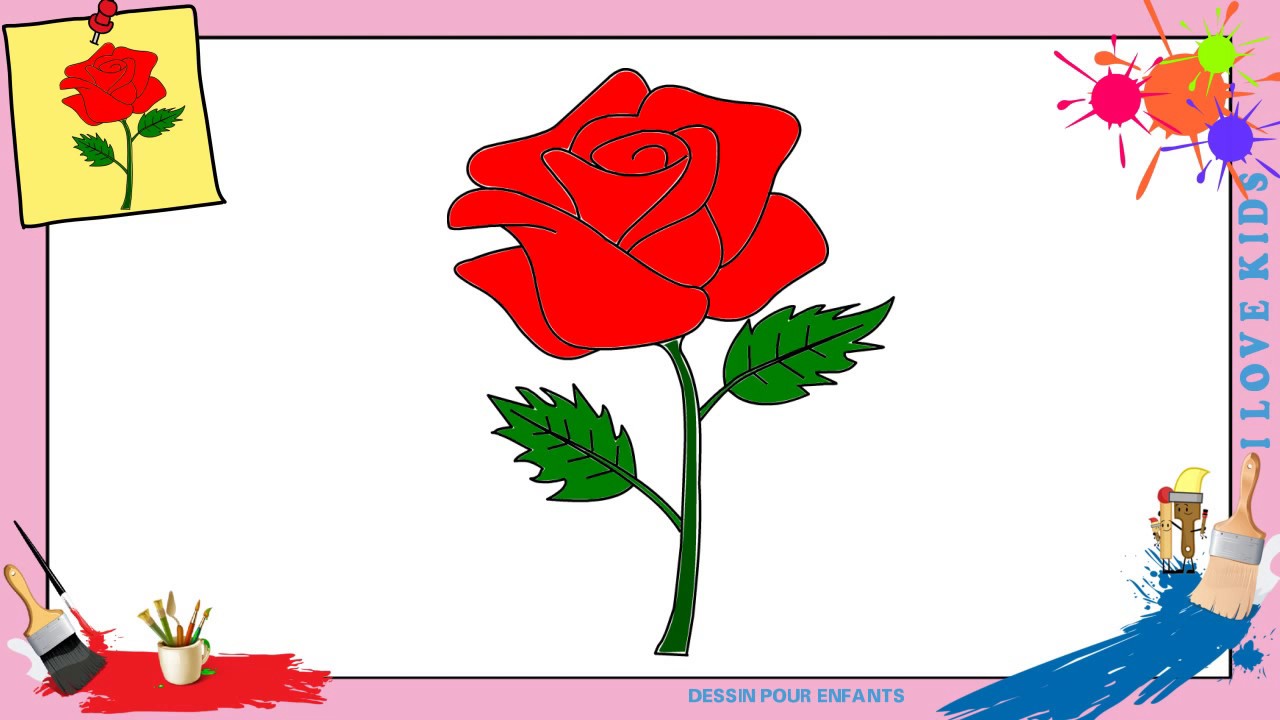 Dessin Rose 2 Comment Dessiner Une Rose Facilement Etape Par Etape Pour Enfants Youtube