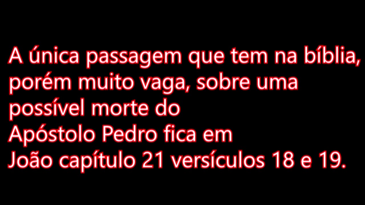 PEDRO MORREU CRUCIFICADO DE CABEÇA PARA BAIXO EM ROMA? VERDADE OU MENTIRA? YouTube PEDRO MORREU CRUCIFICADO DE CABEÇA PARA BAIXO EM ROMA? VERDADE OU MENTIRA? YouTube