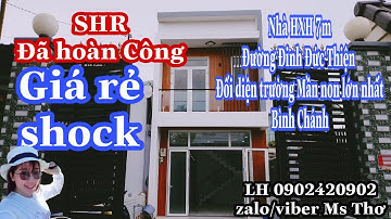 Bán nhà Bình Chánh hẻm Đinh Đức Thiện 7m sổ hồng đã hoàn công | LH 0902420902 zalo/viber Ms Thơ