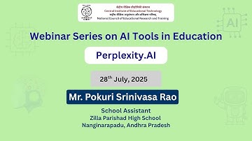 Perplexity.AI | Webinar Series on AI Tools in Education