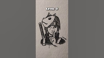 How to draw Itachi in different level #narutoshippuden #itachi #sketch #anime #drawing #animeart #fy
