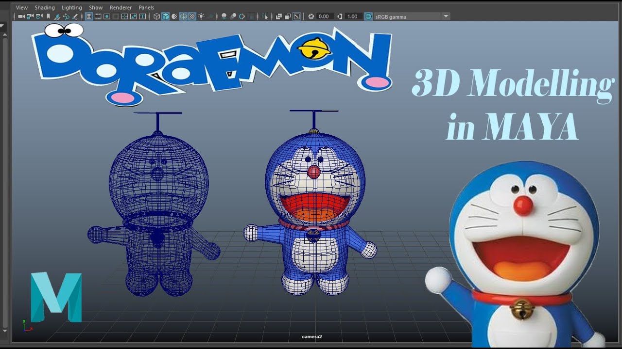 3d Modelling Of Doraemon Autodesk Maya Youtube
