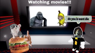 Watching movies made by roblox players 🎬😂