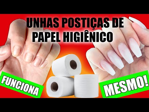 TESTEI AS UNHAS POSTIÇAS DE PAPEL HIGIÊNICO e estou chocada até agora