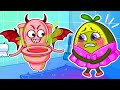 Let's Go Potty 🚽 Angel VS Demon Stories by Avocado Babies || Funny Stories for Kids by Pit & Penny 🥑