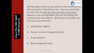 PMP Exam Prep - Tracking Risks with Aileen Ellis