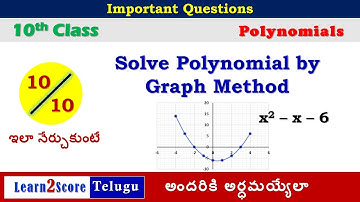 Class 10 Polynomials Important Questions AP TS | Solve Polynomial by Graph Method