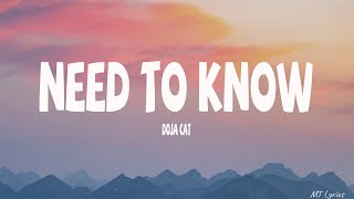 Doja Cat - Need To Know (Lyrics)