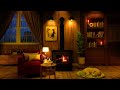 Wood Cabin Ambience - Rain Sounds for Sleep, Relaxation & Study with Fireplace and a sleeping Dog