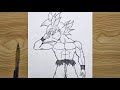 How to draw Goku || Goku full body step by step || Easy Anime Goku Ultra Instinct drawing tutorial