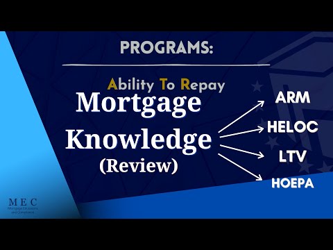 Mortgage Knowledge - (ARM, HELOC, LTV, HOEPA) Help passing the NMLS Exam