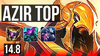 AZIR vs K'SANTE (TOP) | 6 solo kills, 1200+ games, 44k DMG, 12/3/6, Godlike | NA Master | 14.8