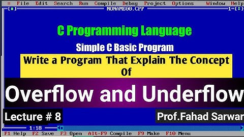 Concept of Overflow and Underflow In C language Program