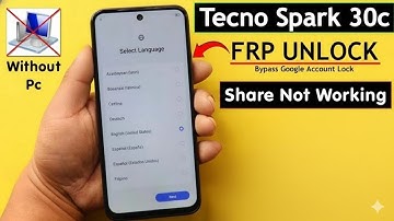 Tecno Spark 30c (KL5) Frp Bypass / Unlock Android 15 Without PC - Fix Share Article Not Working 2025