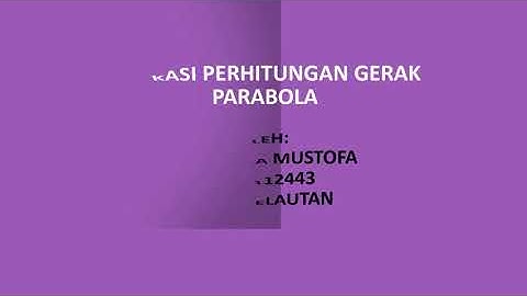 Aplikasi Perhitungan Gerak Parabola melalui GUIDE Matlab