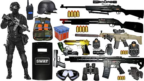 Special Forces Military Toy Gun Set Unboxing, Shotgun, M416, SCAR, 98K AWM, Hk Usp, Desert Eagle Toy