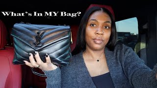 WHAT&#39;S IN MY BAG? YSL SMALL LOULOU ALL BLACK 🖤 SYDNEY WHITE
